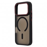 Husa spate pentru iPhone 17 Pro Max Matte Case Magsafe - Semitransparent/Negru