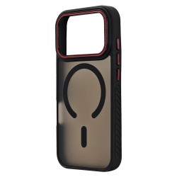 Husa spate pentru iPhone 17 Pro Max Matte Case Magsafe - Semitransparent/Negru