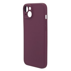 Husa spate pentru iPhone 15 Plus Silicon Line - Grena