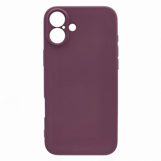 Husa spate pentru iPhone 16 Plus Silicon Line - Grena