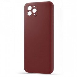 Husa spate pentru iPhone 11 Pro Max - Silicon Line Marsala