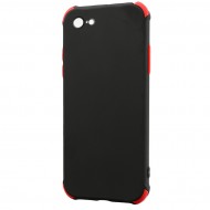 Husa spate pentru iPhone SE 2020 - Air Matte Case Negru/Rosu
