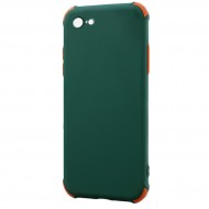 Husa spate pentru iPhone SE 2020 - Air Soft Case Verde/Portocaliu