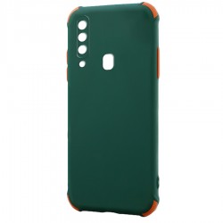 Husa spate pentru Samsung Galaxy A20s - Air Matte Case Verde/Portocaliu