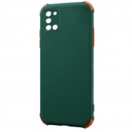 Husa spate pentru Samsung Galaxy A31 - Air Soft Case Verde/Portocaliu