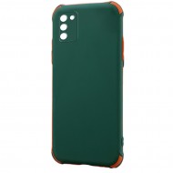 Husa spate pentru Samsung Galaxy A41 - Air Soft Case Verde/Portocaliu