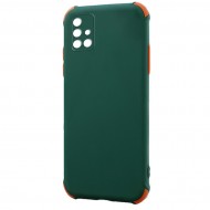 Husa spate pentru Samsung Galaxy A51 - Air Soft Case Verde/Portocaliu
