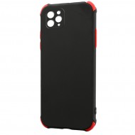 Husa spate pentru iPhone 12 Pro Max - Air Soft Case Negru/Rosu