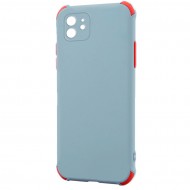 Husa spate pentru iPhone 11 - Air Soft Case Gri/Rosu