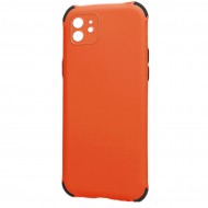 Husa spate pentru iPhone 11 - Air Soft Case Portocaliu/Negru