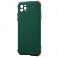 Husa spate pentru iPhone 12 Pro - Air Soft Case Verde/Portocaliu