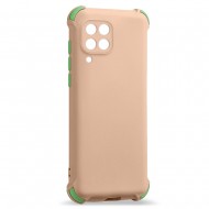 Husa spate pentru Samsung Galaxy A42 5G - Air Soft Case Roz/Verde