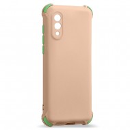 Husa spate pentru Samsung Galaxy A02 - Air Soft Case Roz/Verde