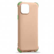 Husa spate pentru iPhone 12 - Air Soft Case Roz/Verde