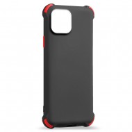 Husa spate pentru iPhone 12 - Air Soft Case Negru/Rosu