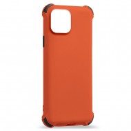 Husa spate pentru iPhone 12 - Air Soft Case Portocaliu/Negru