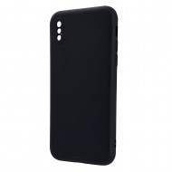 Husa spate pentru iPhone X B-Silicon case - Negru