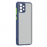 Husa spate pentru Samsung Galaxy A52 - Button Case Albastru / Verde