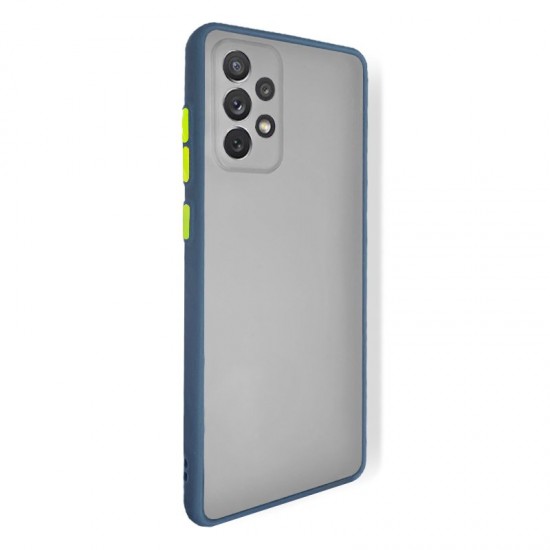 Husa spate pentru Samsung Galaxy A72 - Button Case Albastru / Verde