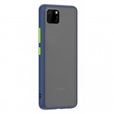 Husa spate pentru Huawei Y5P - Button Case Albastru / Verde