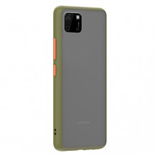 Husa spate pentru Huawei Y6P - Button Case Army / Portocaliu