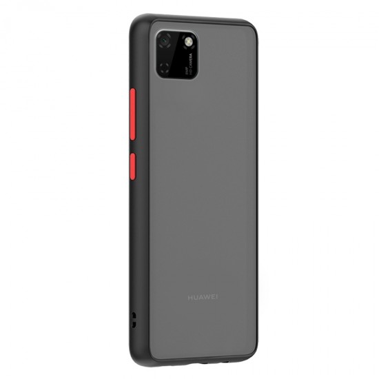 Husa spate pentru Huawei Y5P - Button Case Negru / Rosu