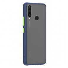 Husa spate pentru Huawei Y6P - Button Case Albastru / Verde