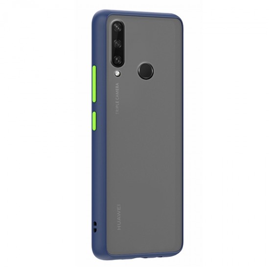 Husa spate pentru Huawei Y6P - Button Case Albastru / Verde
