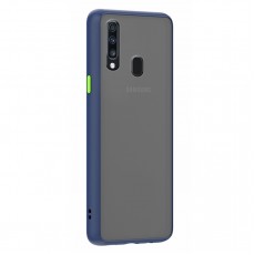 Husa spate pentru Samsung Galaxy A20s - Button Case Albastru / Verde