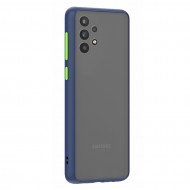 Husa spate pentru Samsung Galaxy A72 - Button Case Albastru / Verde