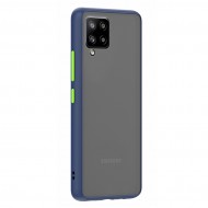 Husa spate pentru Samsung Galaxy A42 5G - Button Case Albastru / Verde