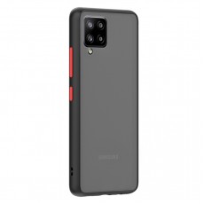 Husa spate pentru Samsung Galaxy M12 - Button Case Negru / Rosu