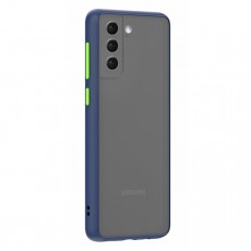 Husa spate pentru Samsung Galaxy S21+ - Button Case Albastru / Verde