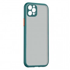Husa spate pentru iPhone 12 Pro Max - Button Case Turcoaz / Portocaliu