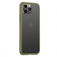 Husa spate pentru iPhone 13 Pro - Button Case Army / Portocaliu