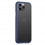 Husa spate pentru iPhone 13 Pro - Button Case Albastru / Verde