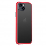 Husa spate pentru iPhone 13 - Button Case Rosu / Negru