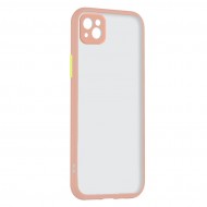Husa spate pentru iPhone 13 - Button Case Roz / Galben