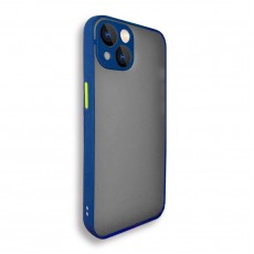 Husa spate pentru iPhone 13 - Button Case Albastru / Verde