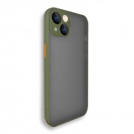 Husa spate pentru iPhone 13 - Button Case Army / Portocaliu