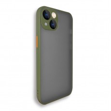 Husa spate pentru iPhone 13 - Button Case Army / Portocaliu