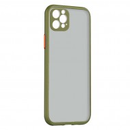 Husa spate pentru iPhone 13 Pro Max - Button Case Army / Portocaliu