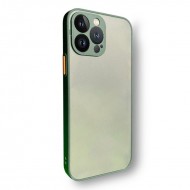 Husa spate pentru iPhone 13 Pro Max - Button Case Army / Portocaliu
