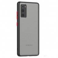 Husa spate pentru Samsung Galaxy S20 FE - Button Case Negru / Rosu