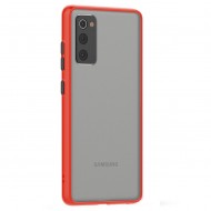 Husa spate pentru Samsung Galaxy S20 FE - Button Case Rosu / Negru