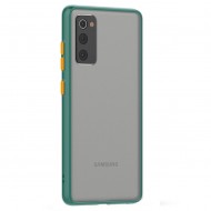 Husa spate pentru Samsung Galaxy S20 FE - Button Case Turcoaz / Portocaliu