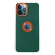 Husa spate pentru iPhone 12 Pro Max - Circle Case Verde Crud & Rosu 