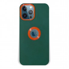 Husa spate pentru iPhone 12 Pro Max - Circle Case Verde Crud & Rosu 