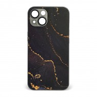 Husa spate pentru iPhone 14 - Deli Case Black / Gold