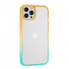 Husa spate pentru Apple iPhone 14 Pro Max - HOCO Crystal Verde/Portocaliu